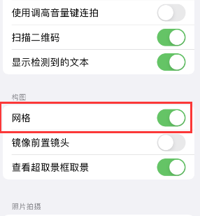 天台苹果手机维修网点分享iPhone如何开启九宫格构图功能