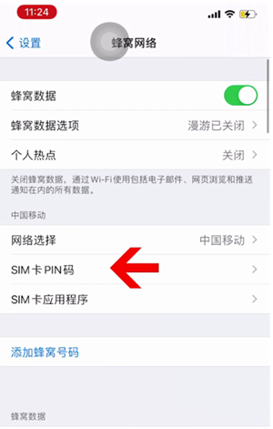 天台苹果14维修网分享如何给iPhone14的SIM卡设置密码 