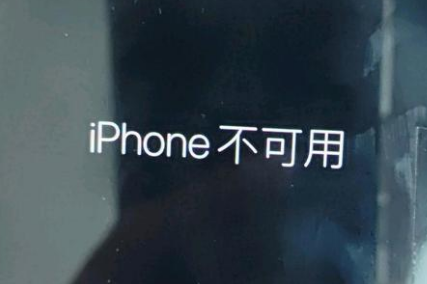 天台苹果服务网点分享锁屏界面显示“iPhone 不可用”如何解决 