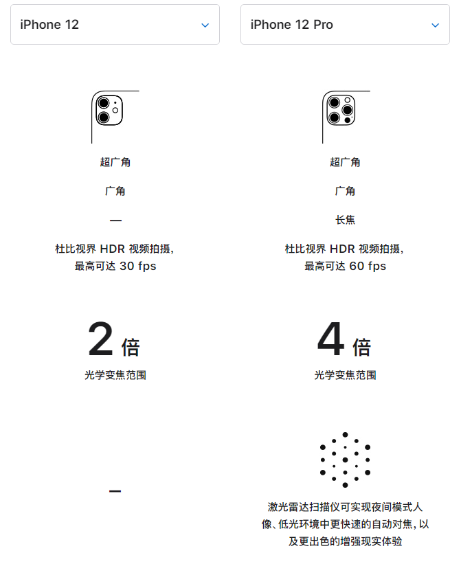 天台苹果手机维修分享苹果 iPhone 12 与 iPhone 12 Pro 选哪款 